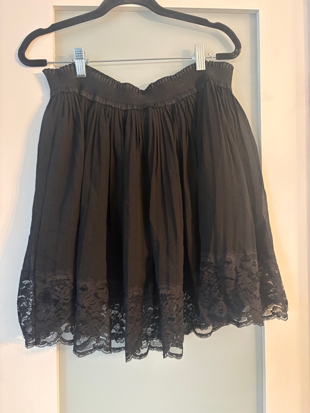 i jeans by Buffalo Black Lace-Hem Circle Skirt